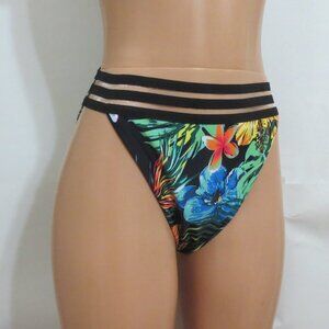 ⭐For Bundles Only⭐  Swim High Waist Bikini Bottom Green / Blue Tropical L